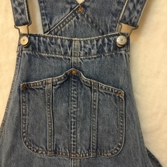 Old Navy Blue Distressed Denim Overalls Rompers - Picture 2 of 16